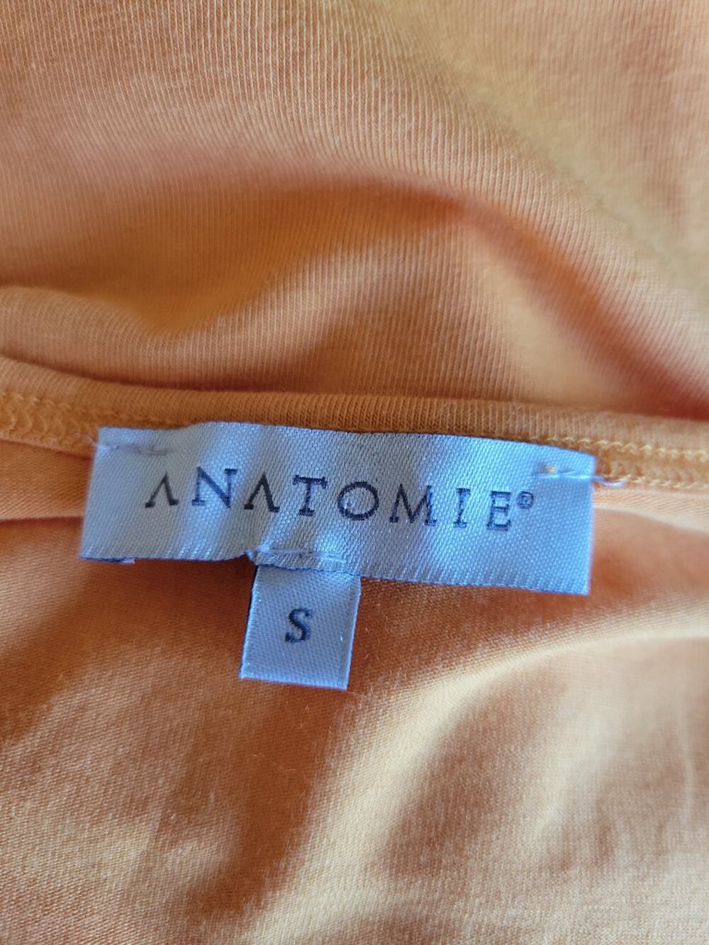 Anatomie Milly Ruched Long Sleeve Top in Tangerine Orange Women's Size S - Picture 7 of 8